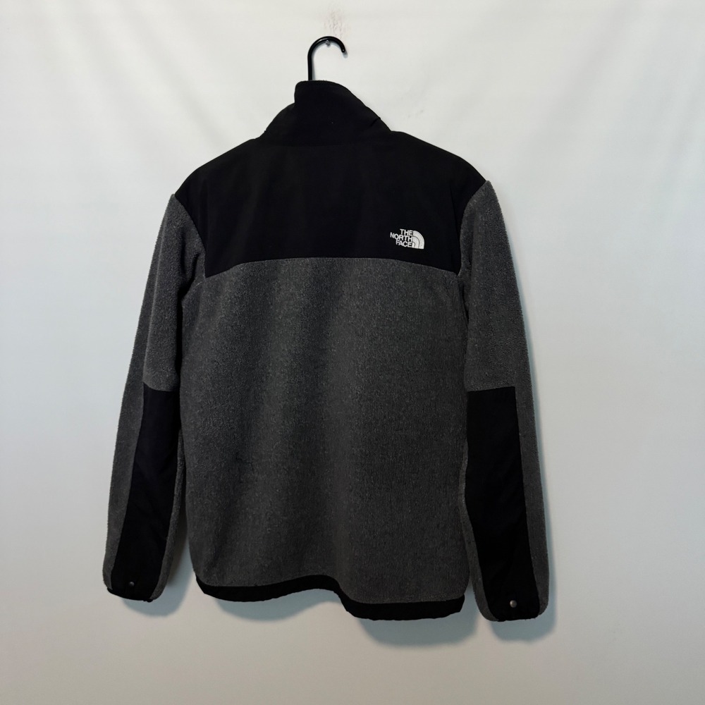 The North Face Retro Denali Jacket Mens Medium Gray Black Polartec Fleece Zip Up - Picture 8 of 10